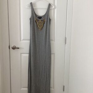 Bebe gray maxi dress